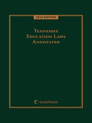 cover image of Tennessee Education Laws Annotated